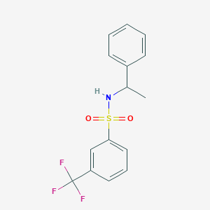 molecular formula C15H14F3NO2S B263088 N-(1-phenylethyl)-3-(trifluoromethyl)benzenesulfonamide 