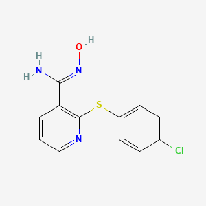 (Z)-2-[(4-chlorophenyl)sulfanyl]-N'-hydroxypyridine-3-carboximidamide