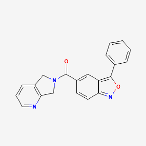 molecular formula C21H15N3O2 B2630884 (3-phenylbenzo[c]isoxazol-5-yl)(5H-pyrrolo[3,4-b]pyridin-6(7H)-yl)methanone CAS No. 2320544-16-7