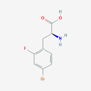 molecular formula C9H9BrFNO2 B2630885 (2S)-2-amino-3-(4-bromo-2-fluorophenyl)propanoic acid CAS No. 1213206-88-2