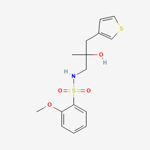 2-hydroxy-S-(2-methoxyphenyl)-2-methyl-3-(thiophen-3-yl)propane-1-sulfonamido