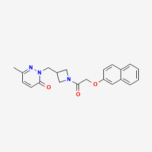 6-Methyl-2-[[1-(2-naphthalen-2-yloxyacetyl)azetidin-3-yl]methyl]pyridazin-3-one