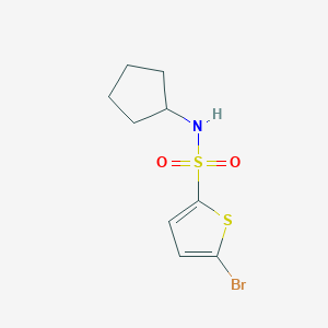 molecular formula C9H12BrNO2S2 B263090 5-bromo-N-cyclopentylthiophene-2-sulfonamide 
