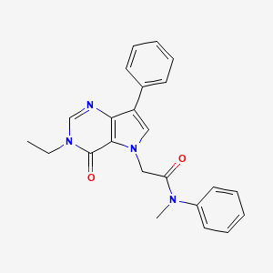 2-(3-ethyl-4-oxo-7-phenyl-3,4-dihydro-5H-pyrrolo[3,2-d]pyrimidin-5-yl)-N-methyl-N-phenylacetamide