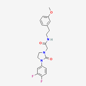 molecular formula C20H21F2N3O3 B2630915 2-(3-(3,4-difluorophenyl)-2-oxoimidazolidin-1-yl)-N-(3-methoxyphenethyl)acetamide CAS No. 1251562-74-9