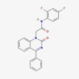 molecular formula C22H15F2N3O2 B2630916 N-(2,4-二氟苯基)-2-(2-氧代-4-苯基喹唑啉-1(2H)-基)乙酰胺 CAS No. 932320-81-5
