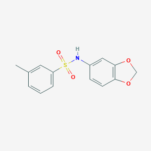 molecular formula C14H13NO4S B263093 N-(1,3-benzodioxol-5-yl)-3-methylbenzenesulfonamide 