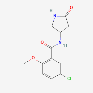 5-chloro-2-methoxy-N-(5-oxopyrrolidin-3-yl)benzamide