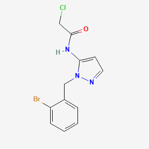 N-{1-[(2-bromophenyl)methyl]-1H-pyrazol-5-yl}-2-chloroacetamide