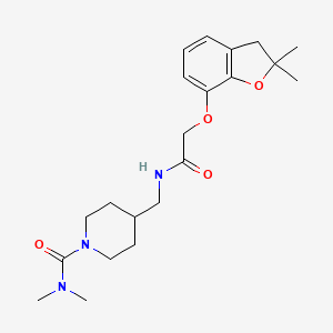 4-((2-((2,2-dimethyl-2,3-dihydrobenzofuran-7-yl)oxy)acetamido)methyl)-N,N-dimethylpiperidine-1-carboxamide