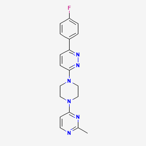 3-(4-Fluorophenyl)-6-[4-(2-methylpyrimidin-4-yl)piperazin-1-yl]pyridazine