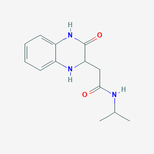 molecular formula C13H17N3O2 B2630956 N-Isopropyl-2-(3-oxo-1,2,3,4-tetrahydro-quinoxalin-2-yl)-acetamide CAS No. 473704-47-1