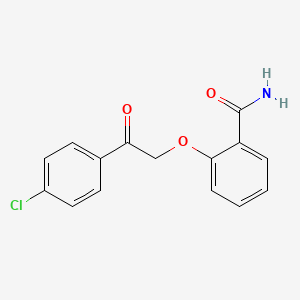molecular formula C15H12ClNO3 B2630957 2-[2-(4-Chlorophenyl)-2-oxoethoxy]benzamide CAS No. 501942-41-2
