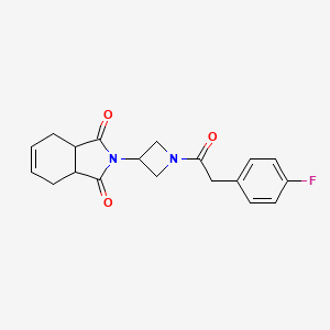 molecular formula C19H19FN2O3 B2630959 2-(1-(2-(4-fluorophenyl)acetyl)azetidin-3-yl)-3a,4,7,7a-tetrahydro-1H-isoindole-1,3(2H)-dione CAS No. 1798511-71-3