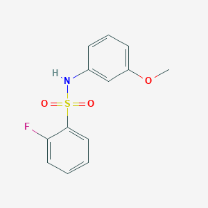 molecular formula C13H12FNO3S B263096 2-fluoro-N-(3-methoxyphenyl)benzenesulfonamide 
