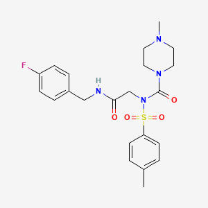 N-(2-((4-fluorobenzyl)amino)-2-oxoethyl)-4-methyl-N-tosylpiperazine-1-carboxamide