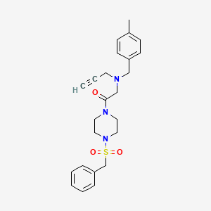 molecular formula C24H29N3O3S B2630970 2-{[(4-Methylphenyl)methyl](prop-2-yn-1-yl)amino}-1-(4-phenylmethanesulfonylpiperazin-1-yl)ethan-1-one CAS No. 1241211-18-6
