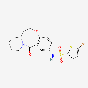 5-bromo-N-(13-oxo-6,7,7a,8,9,10,11,13-octahydrobenzo[b]pyrido[1,2-e][1,5]oxazocin-2-yl)thiophene-2-sulfonamide