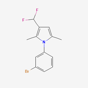 molecular formula C13H12BrF2N B2630973 1-(3-Bromophenyl)-3-(difluoromethyl)-2,5-dimethylpyrrole CAS No. 2248405-81-2