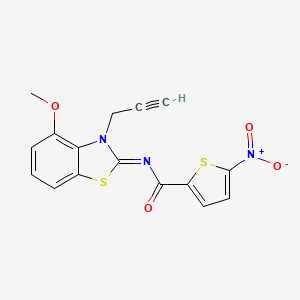 N-(4-methoxy-3-prop-2-ynyl-1,3-benzothiazol-2-ylidene)-5-nitrothiophene-2-carboxamide
