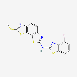 N-(4-fluoro-1,3-benzothiazol-2-yl)-2-methylsulfanyl-[1,3]thiazolo[4,5-g][1,3]benzothiazol-7-amine