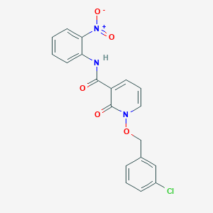 1-[(3-chlorophenyl)methoxy]-N-(2-nitrophenyl)-2-oxopyridine-3-carboxamide