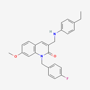 3-{[(4-ethylphenyl)amino]methyl}-1-(4-fluorobenzyl)-7-methoxyquinolin-2(1H)-one