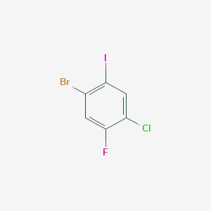 molecular formula C6H2BrClFI B2630995 1-Bromo-4-chloro-5-fluoro-2-iodobenzene CAS No. 1263377-64-5