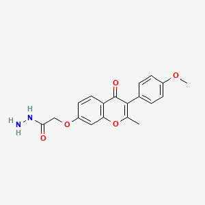 molecular formula C19H18N2O5 B2630998 2-((3-(4-methoxyphenyl)-2-methyl-4-oxo-4H-chromen-7-yl)oxy)acetohydrazide CAS No. 848687-66-1