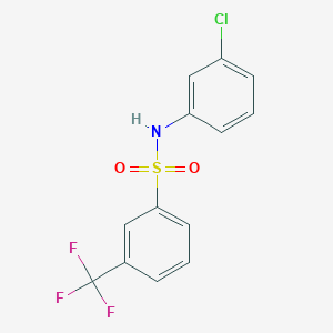molecular formula C13H9ClF3NO2S B263100 N-(3-chlorophenyl)-3-(trifluoromethyl)benzenesulfonamide 
