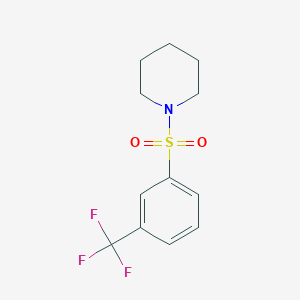 molecular formula C12H14F3NO2S B263101 1-{[3-(Trifluoromethyl)phenyl]sulfonyl}piperidine 