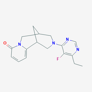 molecular formula C17H19FN4O B2631010 11-(6-Ethyl-5-fluoropyrimidin-4-yl)-7,11-diazatricyclo[7.3.1.02,7]trideca-2,4-dien-6-one CAS No. 2329068-96-2