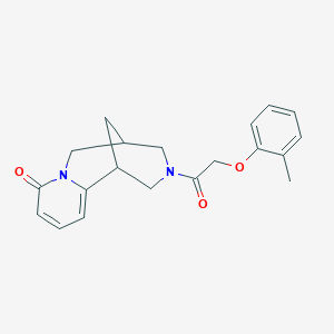 molecular formula C20H22N2O3 B2631011 3-(2-(o-tolyloxy)acetyl)-3,4,5,6-tetrahydro-1H-1,5-methanopyrido[1,2-a][1,5]diazocin-8(2H)-one CAS No. 1206990-94-4
