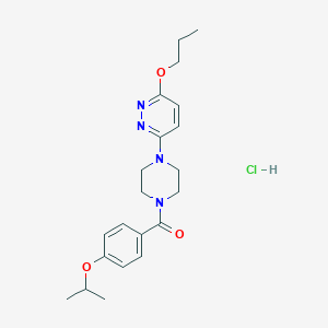 (4-Isopropoxyphenyl)(4-(6-propoxypyridazin-3-yl)piperazin-1-yl)methanone hydrochloride