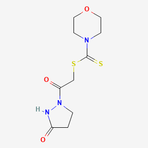 2-oxo-2-(3-oxotetrahydro-1H-pyrazol-1-yl)ethyl 4-morpholinecarbodithioate