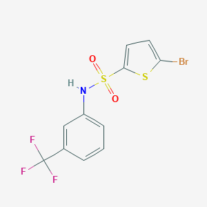 molecular formula C11H7BrF3NO2S2 B263103 5-bromo-N-[3-(trifluoromethyl)phenyl]thiophene-2-sulfonamide 