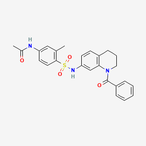 N-(4-(N-(1-benzoyl-1,2,3,4-tetrahydroquinolin-7-yl)sulfamoyl)-3-methylphenyl)acetamide