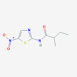 molecular formula C8H11N3O3S B263104 N-{5-nitro-1,3-thiazol-2-yl}-2-methylbutanamide 
