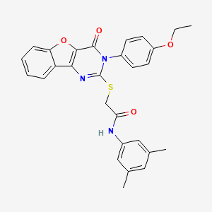N-(3,5-dimethylphenyl)-2-((3-(4-ethoxyphenyl)-4-oxo-3,4-dihydrobenzofuro[3,2-d]pyrimidin-2-yl)thio)acetamide