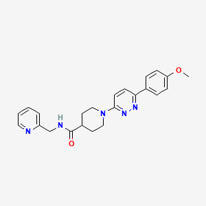molecular formula C23H25N5O2 B2631062 1-(6-(4-methoxyphenyl)pyridazin-3-yl)-N-(pyridin-2-ylmethyl)piperidine-4-carboxamide CAS No. 1105217-39-7