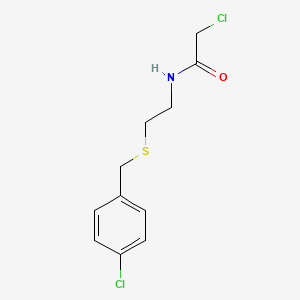 2-chloro-N-(2-{[(4-chlorophenyl)methyl]sulfanyl}ethyl)acetamide