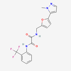 N-[[5-(2-Methylpyrazol-3-yl)furan-2-yl]methyl]-N'-[2-(trifluoromethyl)phenyl]oxamide