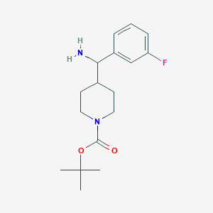 molecular formula C17H25FN2O2 B2631086 Tert-butyl 4-[amino(3-fluorophenyl)methyl]piperidine-1-carboxylate CAS No. 1784655-32-8