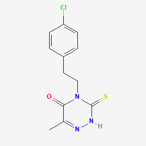 4-[2-(4-Chlorophenyl)ethyl]-6-methyl-3-sulfanylidene-2H-1,2,4-triazin-5-one