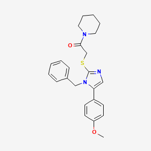 2-((1-benzyl-5-(4-methoxyphenyl)-1H-imidazol-2-yl)thio)-1-(piperidin-1-yl)ethanone