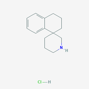 spiro[2,3-dihydro-1H-naphthalene-4,3'-piperidine];hydrochloride