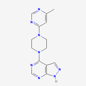 4-[4-(6-Methylpyrimidin-4-yl)piperazin-1-yl]-1H-pyrazolo[3,4-d]pyrimidine