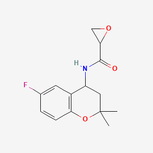 N-(6-Fluoro-2,2-dimethyl-3,4-dihydrochromen-4-yl)oxirane-2-carboxamide