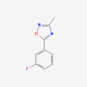 molecular formula C9H7FN2O B2631103 5-(3-Fluorophenyl)-3-methyl-1,2,4-oxadiazole CAS No. 343771-07-3