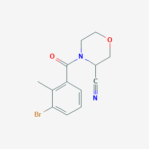 molecular formula C13H13BrN2O2 B2631110 4-(3-Bromo-2-methylbenzoyl)morpholine-3-carbonitrile CAS No. 1394665-03-2